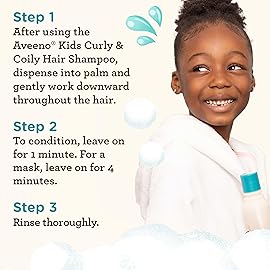 Aveeno Kids Coily Hair Conditioner with Oat Extract & Coconut Oil, Coily Hair Conditioner for Toddlers Detangles & Moisturizes Coils for Healthy-Looking Hair, Hypoallergenic, 12 fl. oz