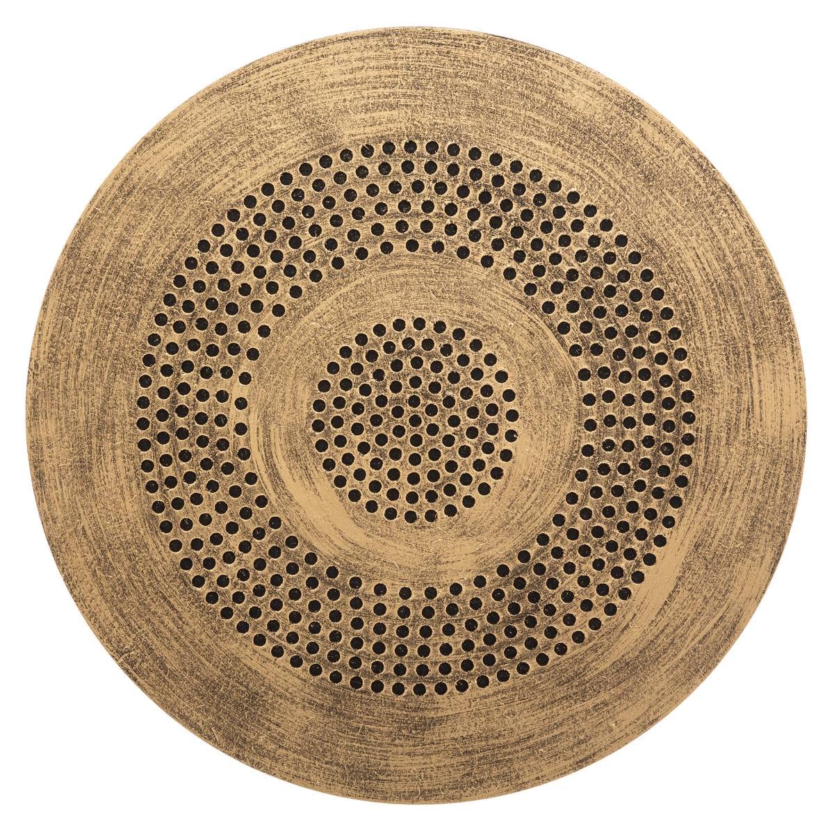 Atmosphera – Set di 2 Tavolini con Base in Metallo e Ripiano in Legno, Stile Etnico, per decorazione