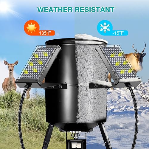 Miniatura 5 de Panel solar para comedero de ciervos, panel solar de 6 V, alimentador de caza al aire libre, impermeable, cargador de batería de energía solar de 6
