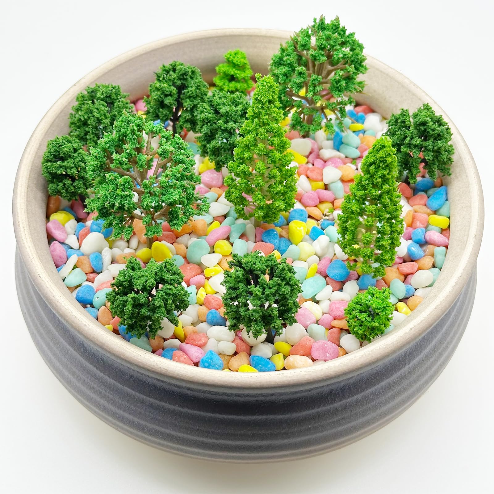 Cayway Lot De 90 Arbres Miniatures En Plastique De 3 à 7.5 Cm Pour Maquettes, Paysages Et Dioramas