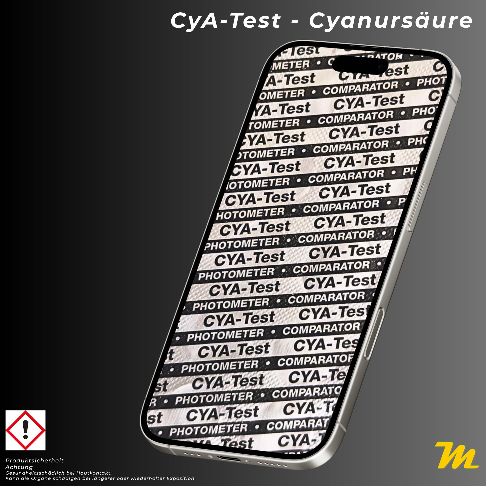 Tabletki testowe z testem CYA, 50 sztuk | Do oznaczania wartości wody: stabilizator kwasu cyjanurowego. Nadaje się do PoolLab i innych fotometrów ręcznych