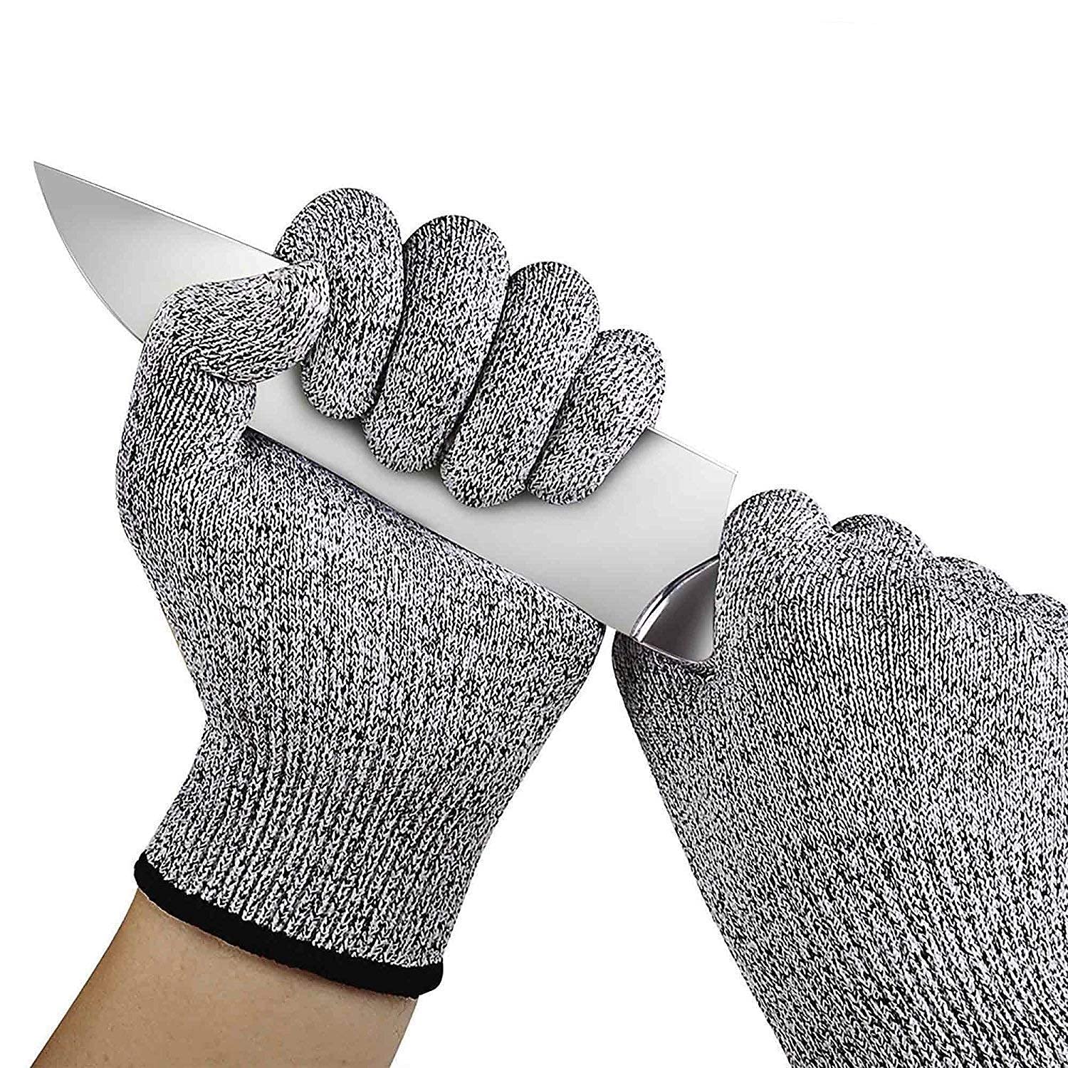 RAVIZAA High Performance Polyethylene pack of 1 Pair Cut Resistant Gloves Cutting Proof Gloves Level 5 Protection Kitchen Cuts Gloves, Hand Safety Gloves For Kitchen/Industry/Sharp Items/Gardening(1)