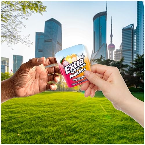 Miniatura 5 de EXTRA Refreshers Fruit Mix - Goma de mascar sin azúcar a granel, botella de 40 piezas (paquete de 6)