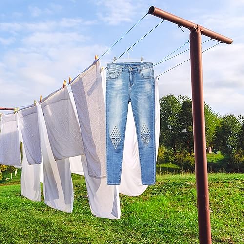 Miniatura 5 de Hemoton Perchas antideslizantes, 10 perchas para pantalones, perchas para faldas con clips de metal para pantalones para trabajo pesado, ultra fino,