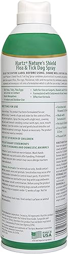 Miniatura 2 de Hartz Nature's Shield - Tratamiento en aerosol para pulgas y garrapatas para perros, prevención natural y eficaz de pulgas y garrapatas y protección