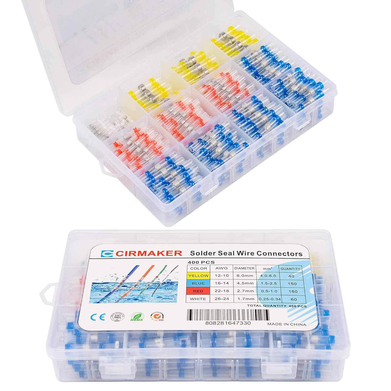 60% Off Discount CIRMAKER 400 Pcs Solder Seal Wire Connectors Kit, Heat Shrink Butt Connectors, Waterproof Insulated Electrical Butt Terminals Wire Splice for Marine Automotive Home Wiring Black Friday - 40% OFF CIRMAKER 400 Pcs Solder Seal Wire Connectors Kit, Heat Shrink Butt Connectors, Waterproof Insulated Electrical Butt Terminals Wire Splice for Marine Automotive Home Wiring