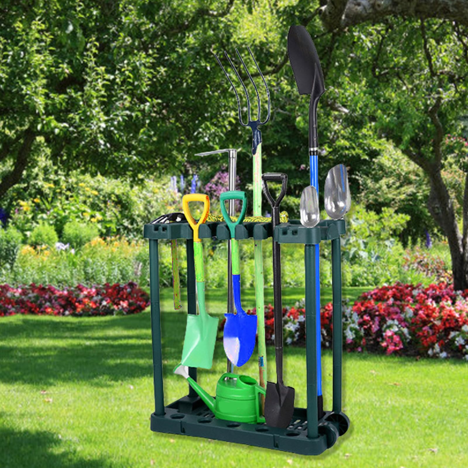 LUOFENG Scaffale per attrezzi da giardino, 74 x 84 cm, salvaspazio, per giardinieri domestici, paesaggisti, garage, organizzazione