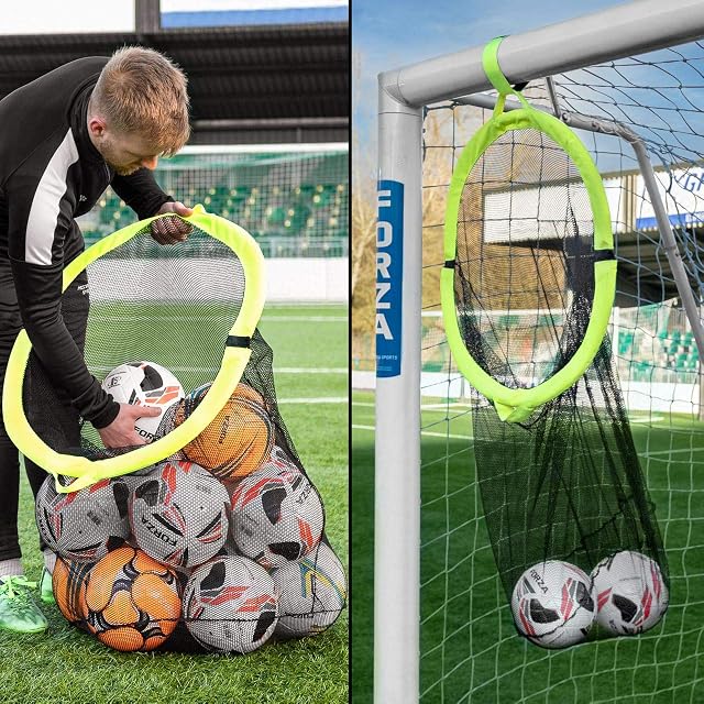 FORZA Football Target & Bag - 2IN1 Design - Corner Shooting Targets & Football Ball Bag | Easy Assembly | Football Training Equipment | Multi-Sport