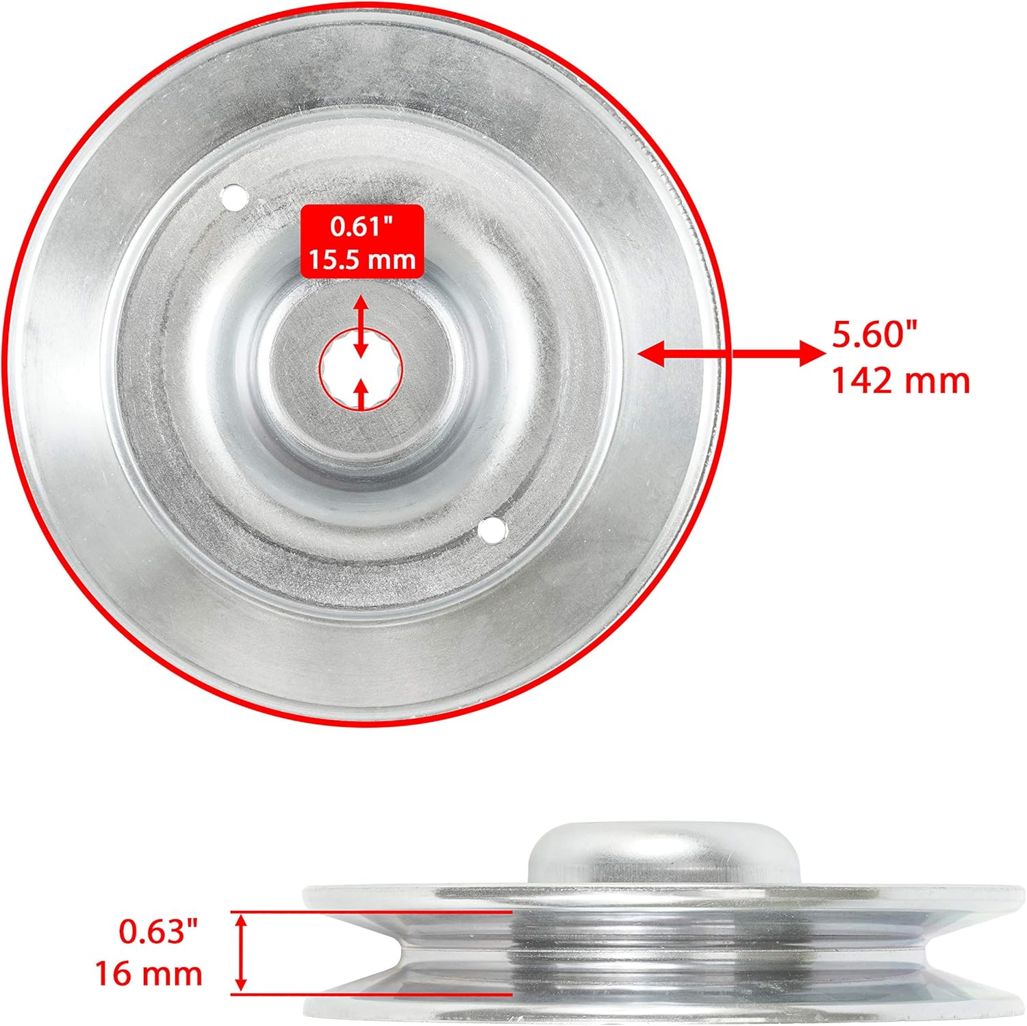 Caltric 2x Deck Pulley Compatible with Husqvarna RZ4623 RZ4619 CA Riding Lawn Mower