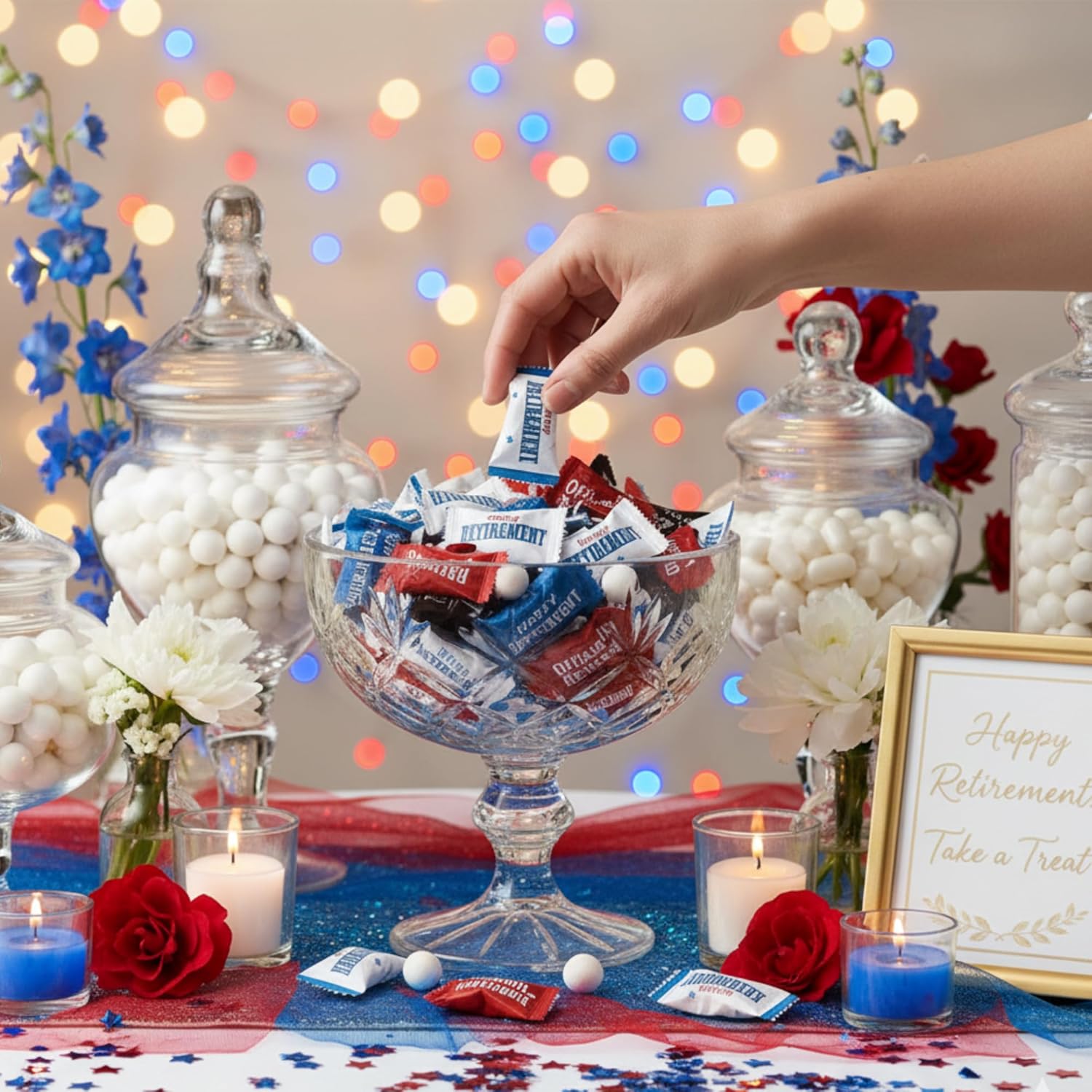 216ct Retirement Party Candy Bulk - Individually Wrapped Buttermints for Coworker Gifts, Office Celebrations, Retirement Decorations & Favors