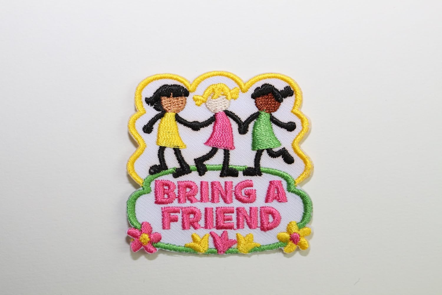 Amazon.com: FUN PATCHES - BRING A FRIEND - IRON-ON PATCH - Girl Scouts ...