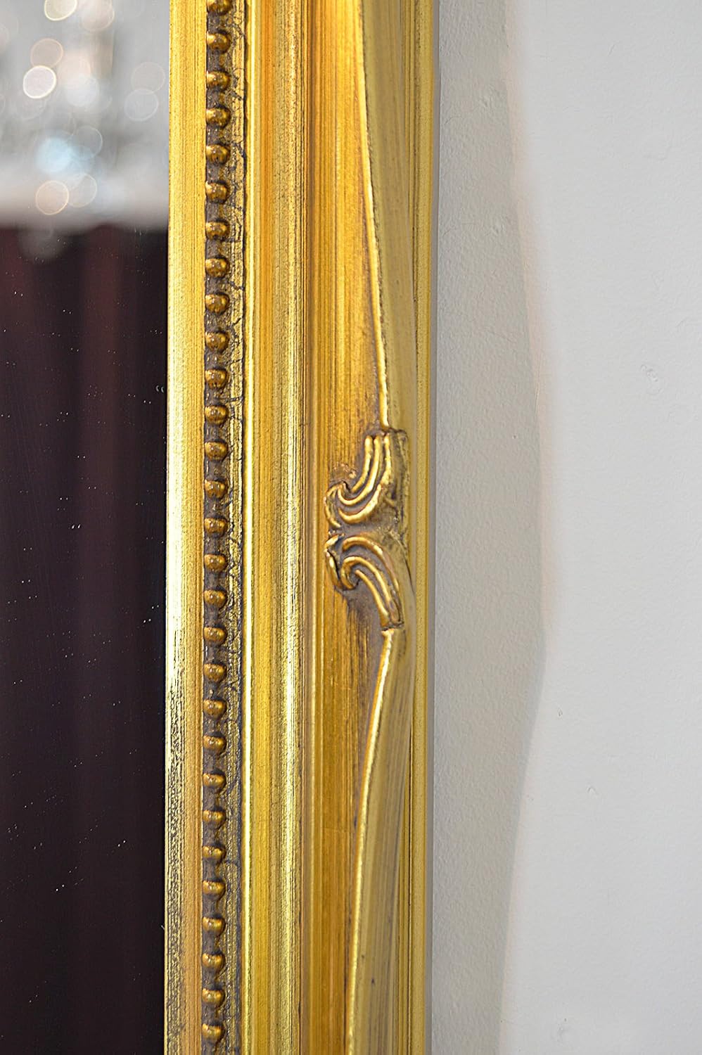 Modec Mirrors New Large 34" X 24" Shabby Chic Style Swept Glass Wall/Hall Mirror-6 Colours Available, Gold, 30" x20"