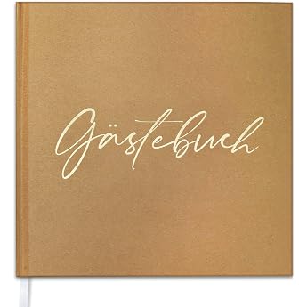 Hyggartn Guest Book - Stylish Guest Book for Wedding Birthday & Special Occasions Also Ideal for Holiday Home & Events Kraft Paper Look