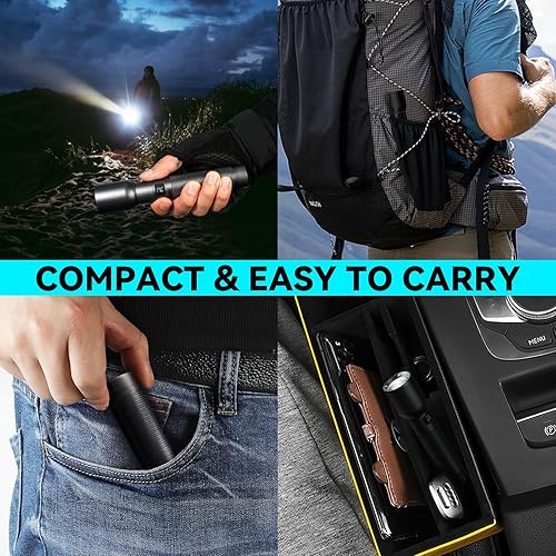 Miniatura 34 de Linternas recargables 900000 lúmenes de alto brillo linterna LED linterna táctica de alta potencia linternas zoomable 3 modos IPX6 impermeable luz