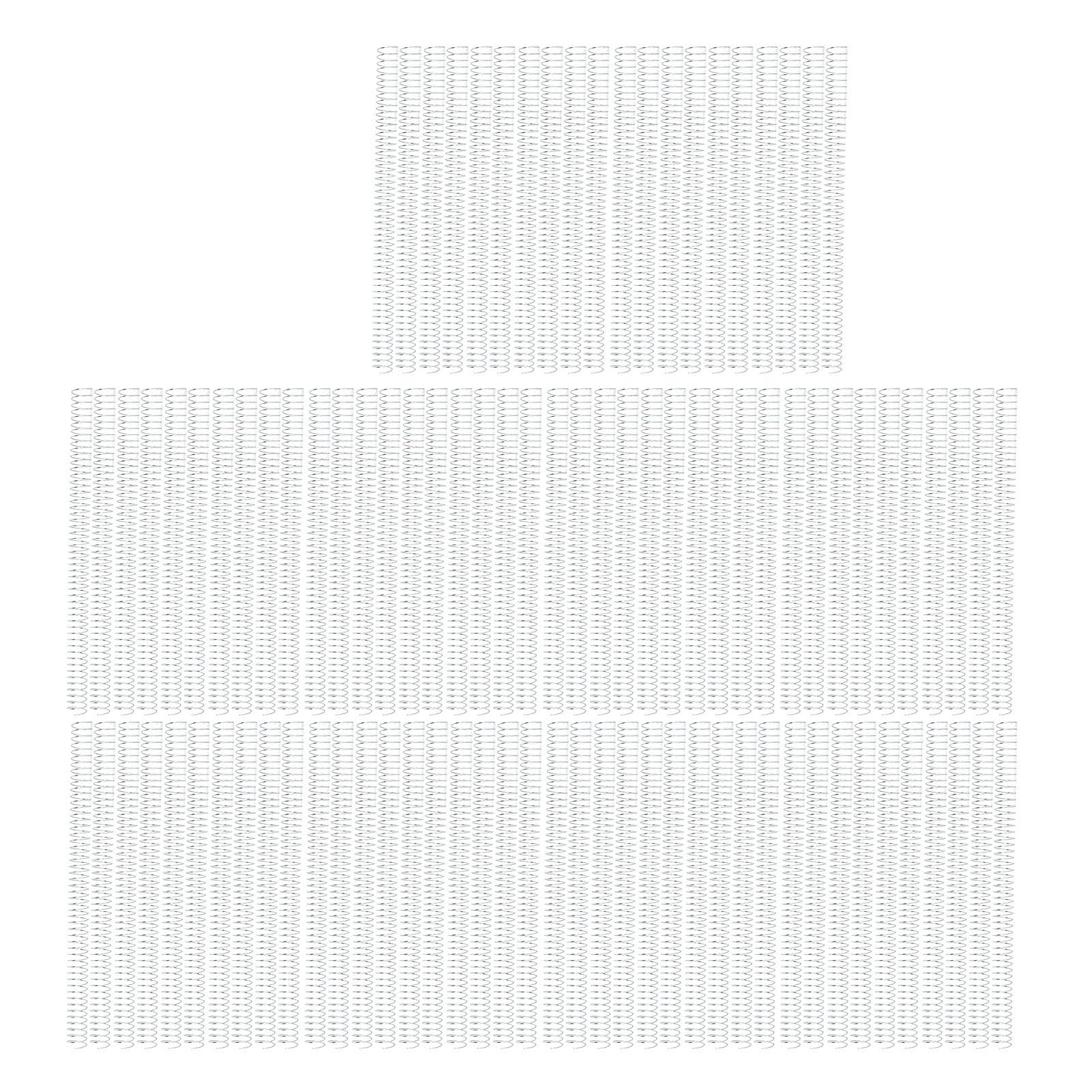 100 Stück Spiralbindespule, 19 mm Durchmesser, 48 Zähne Kammbinderücken, 170 Blatt Kapazität A4-Papier, 4:1 Pitch Set Kit für Bürodokumente, Schulprojekte, Geschäftspräsentationen (Silber)
