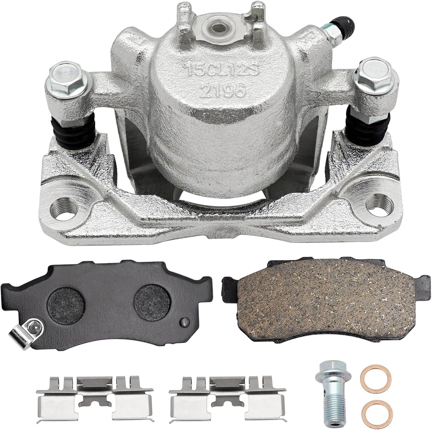 M MATI Front Right Brake Caliper & Ceramic Brake Pads for Honda Pioneer 700 Pioneer 500 520 SXS700 SXS500 SXS520 2014-2023 45019-S3A-013 06452-HL3-A00