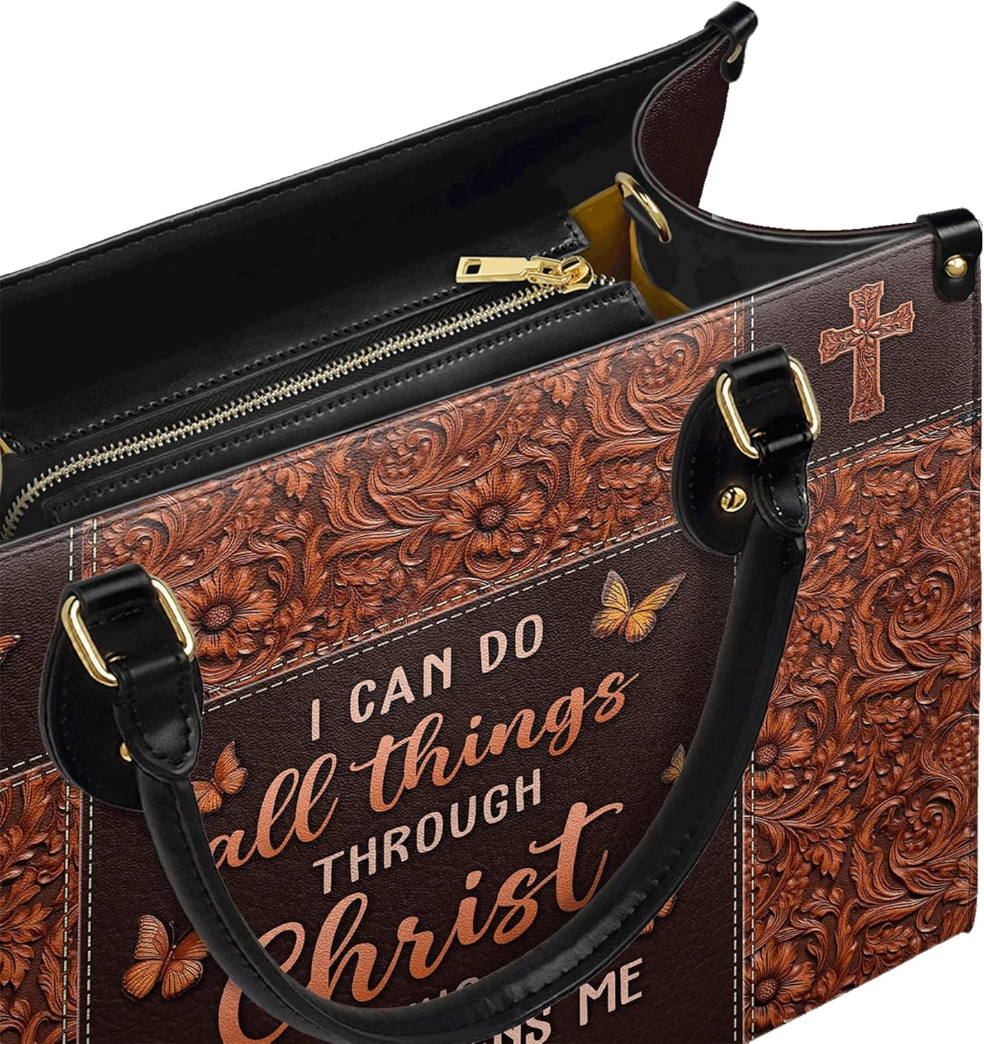 Bible Leather Handbag For Christian Women, Premium Vegan Leather, Valentine's Day Gifts for Women, Wife, or Mother - Image 5