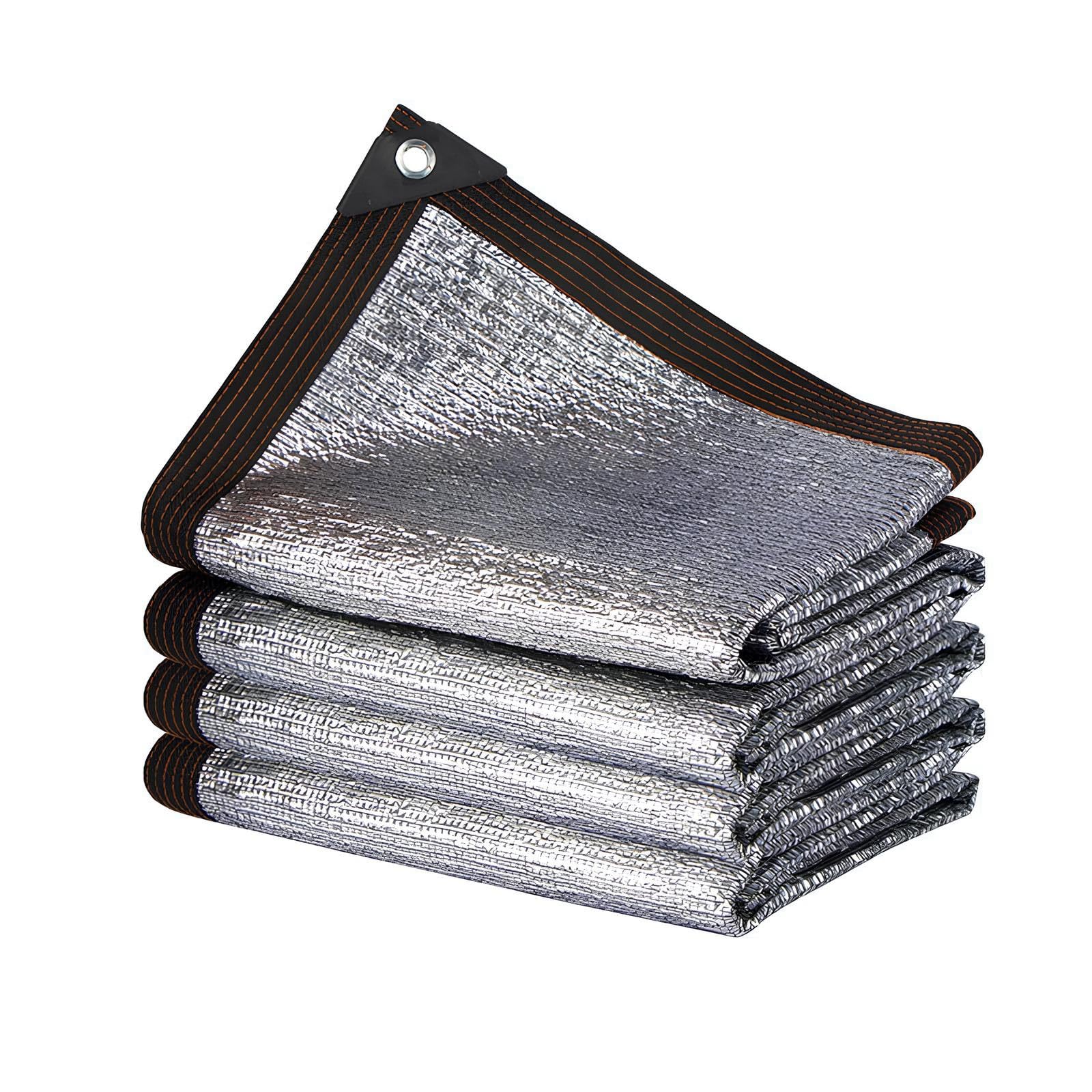 GLDYTVF UV Resistant Aluminum Sunblock Netting Mesh Tarp with Grommets95% Shade for Garden Car Outdoor Greenhouse (8x15m / 26.2x49.2FT)