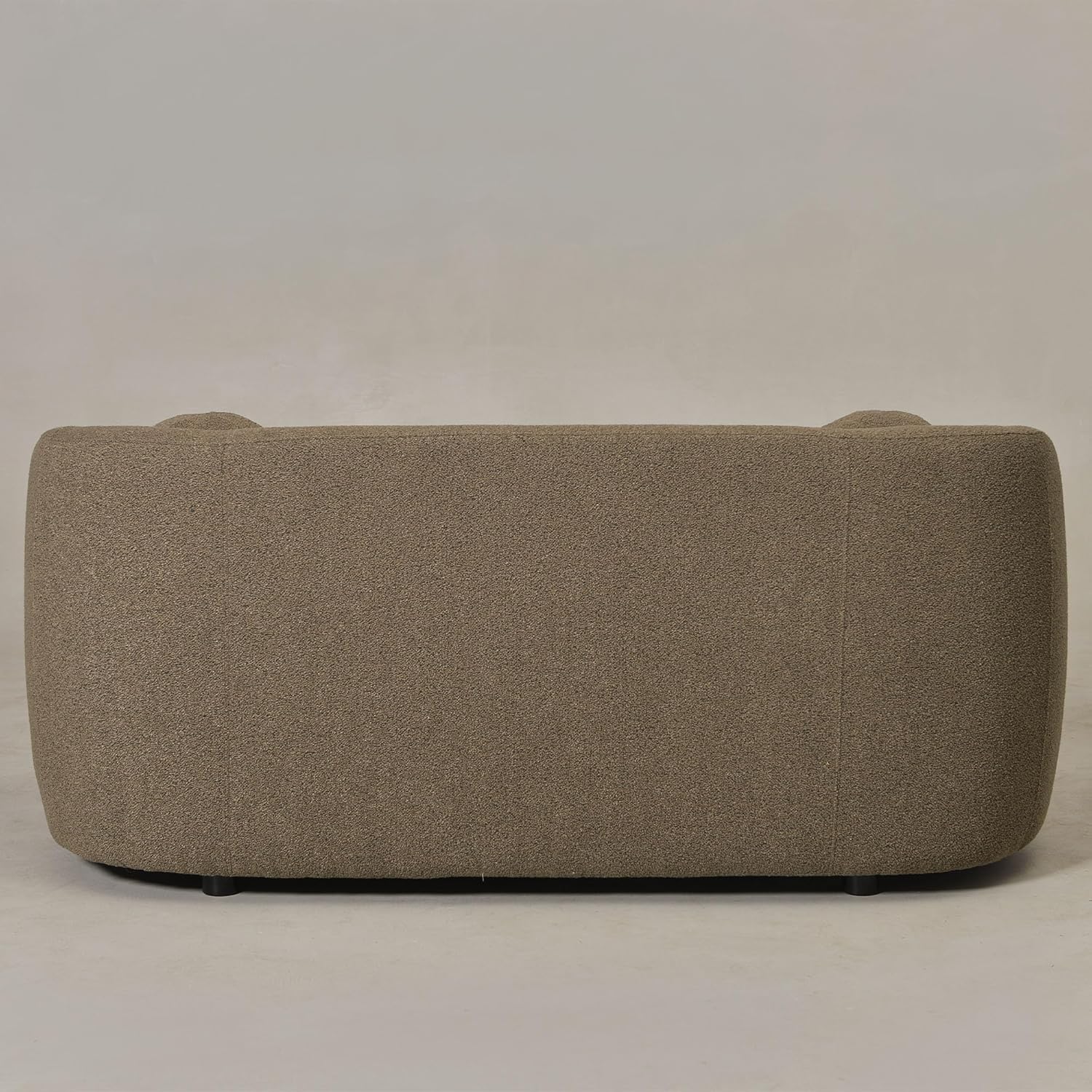 KINWELL 68-Inches Boucle Upholstered Loveseat 2 Deeper Seat Sherpa Sofa Couch with 4 Toss Pillows for Small Spaces Apartment Living Room, Teddy Brown