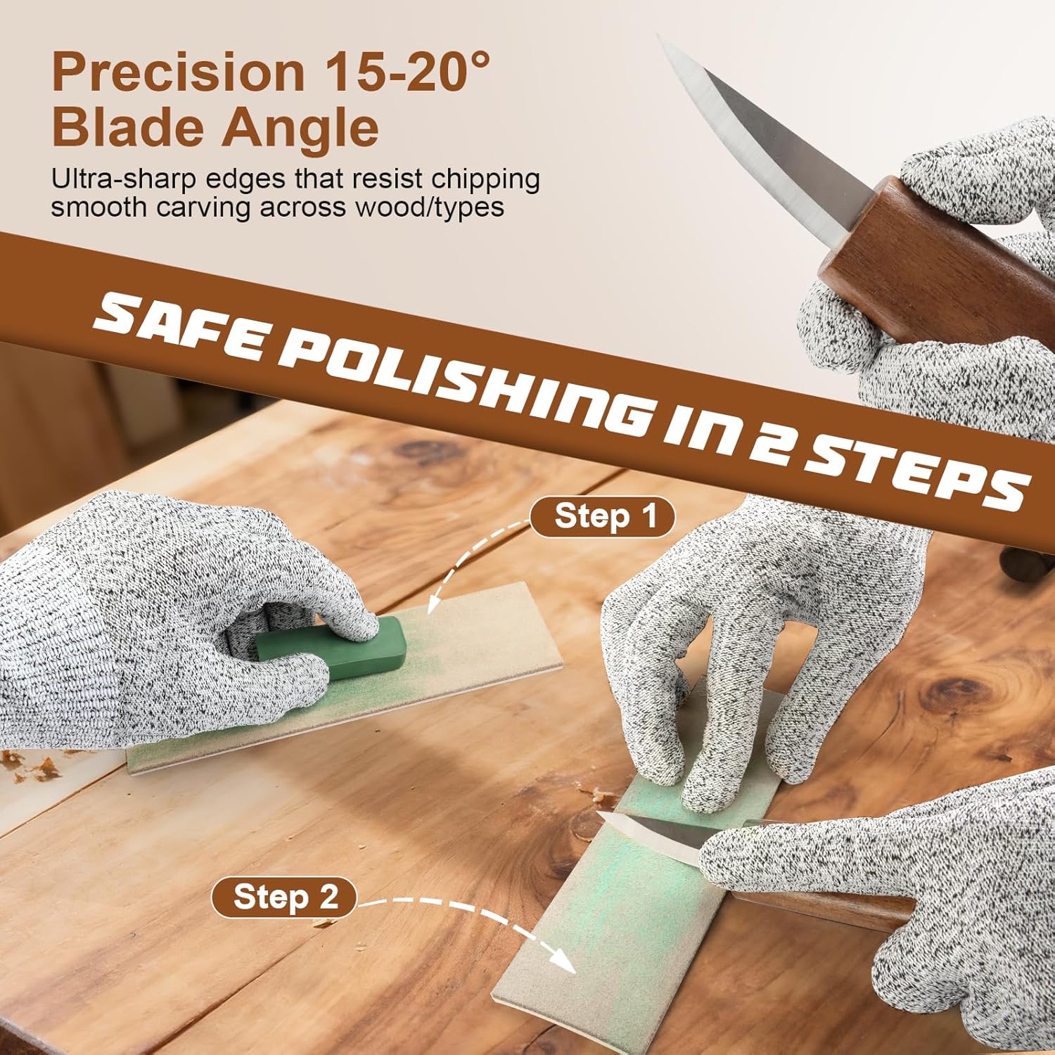 Wood Carving Kit,38pcs Wood Carving Tools with 9 Wood Carving Knives,3 Detail Knives,14 Basswood Blocks,Ergonomic Handle Design,Thick Leather Storage Bag,Whittling Kit for Beginners Adults Kids Hobby