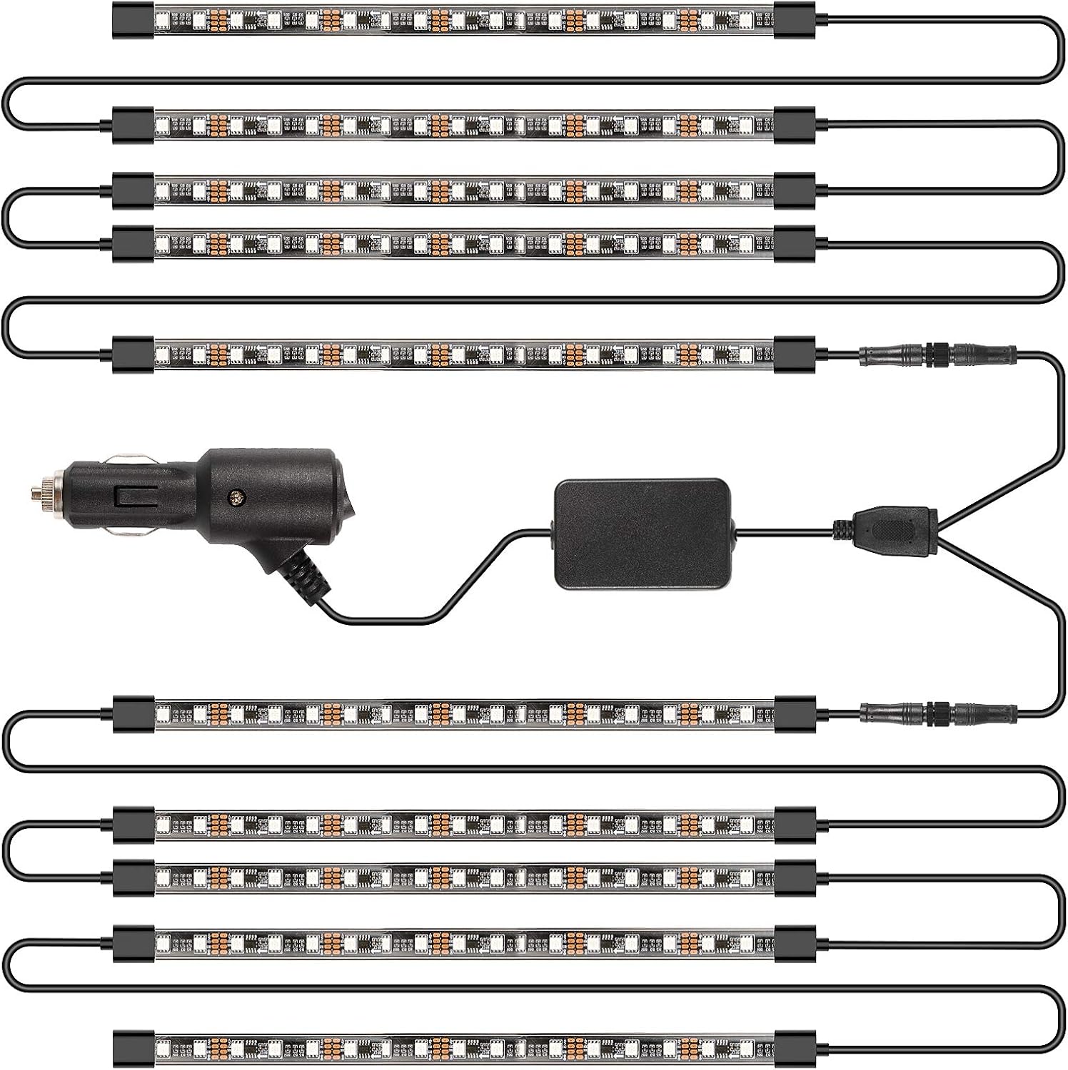 Car Underglow Lights,10pcs 12V 210LEDs Underbody Exterior Car Lights,16 Million Colors Strip Lights with Dream Color Chasing App Control,Neon Accent Underglow Led Light Kit for Cars Trucks Boats : Automotive