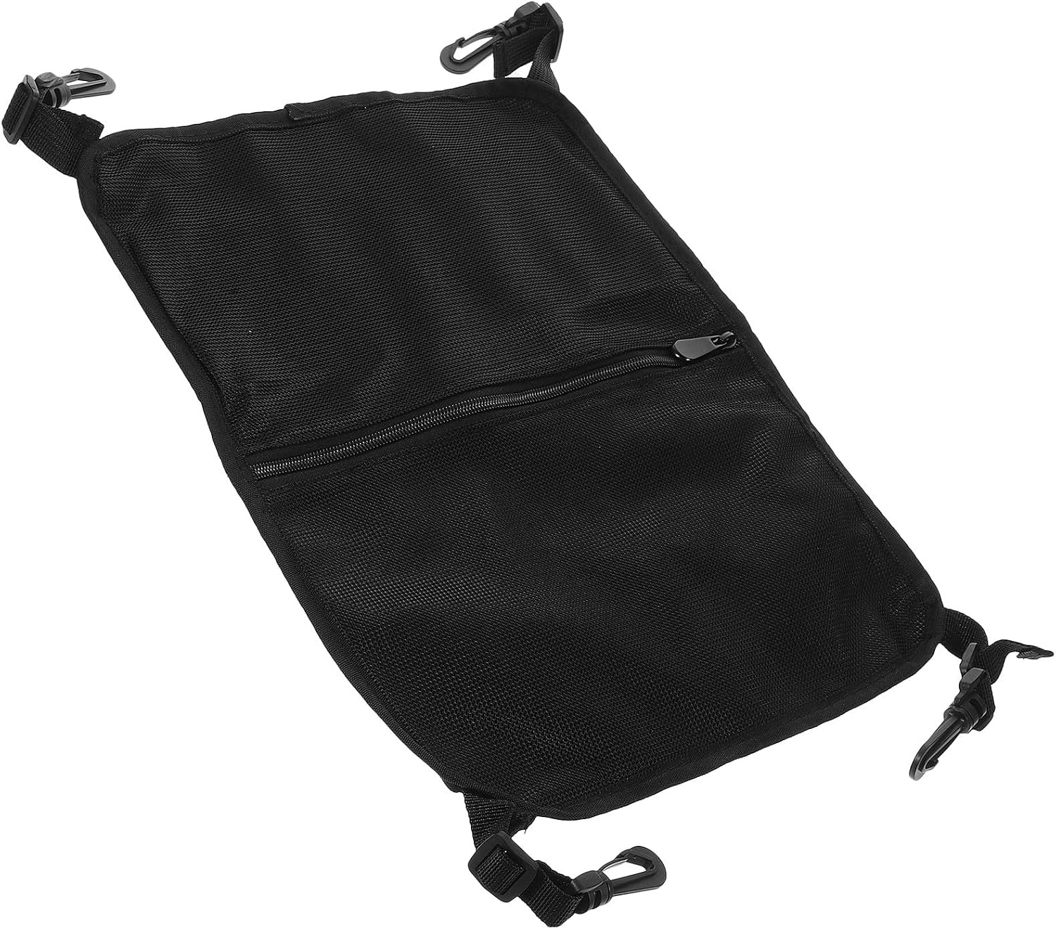 YARNOW Deck Storage Mesh Bag with Buckle, Black Water Sports Pouch for Small Boats and Stand-up Paddleboarding, Sturdy Deck Sundries Organizer Suitable for Outdoor Paddleboarding