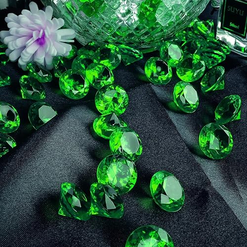 Vista 93 de Babenest - Relleno de jarrón de gemas falsas de diamantes acrílicos, 240 piezas de diamantes de imitación de 3/4 pulgadas, joyas de cristal
