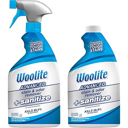 Woolite Advanced Stain & Stench Remover + Sanitize, 22floz (2pk)