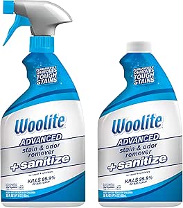 Woolite Advanced Stain &amp; Stench Remover + Sanitize, 22floz (2pk)