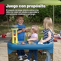 Vista 4 de Step2 Patio de Juegos Todo Alrededor con Toldo – Casa de juegos al aire libre sombreada para niños con características realistas e interactivas