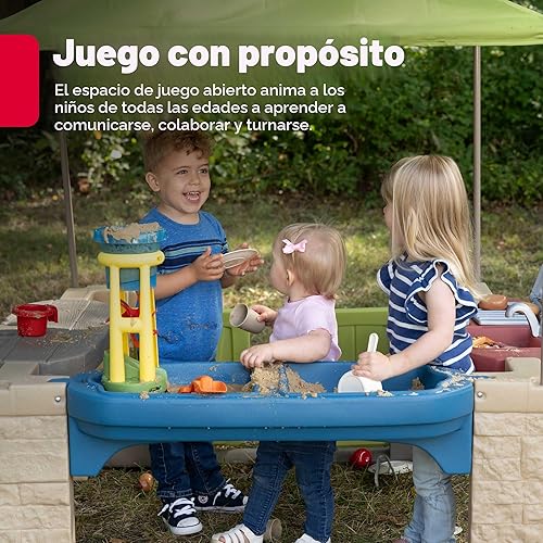 Miniatura 4 de Step2 Patio de Juegos Todo Alrededor con Toldo – Casa de juegos al aire libre sombreada para niños con características realistas e interactivas