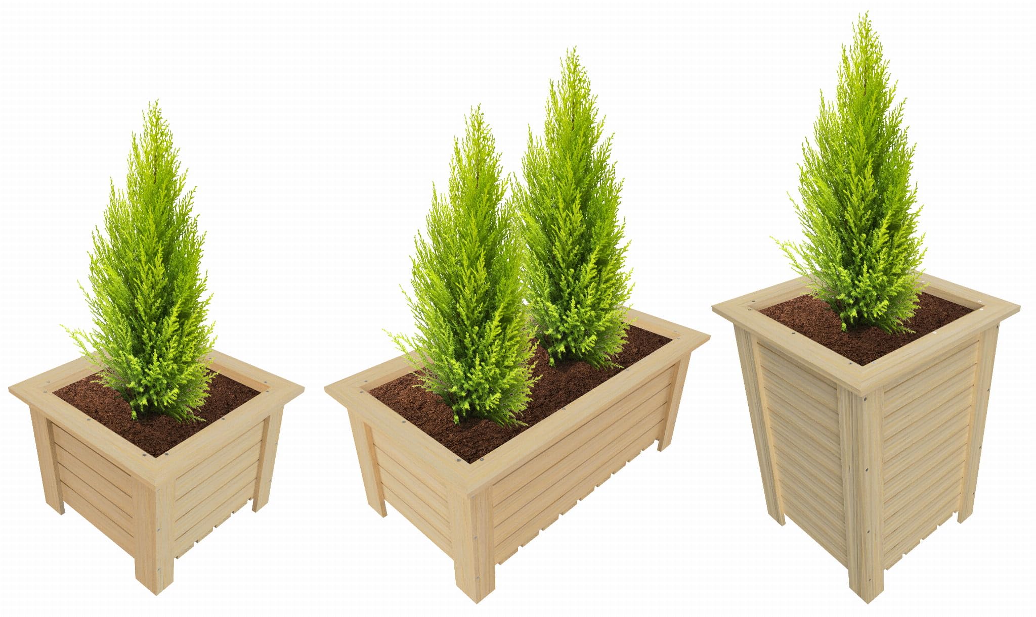 Blumentopf Aus Holz Pflanzentopf Pflanzkasten Natürliche Holzkiste Blumenkasten Kräuterbeet Pflanzkübel Echtholz Innen Außen 40 x 40 x 54,5 cm