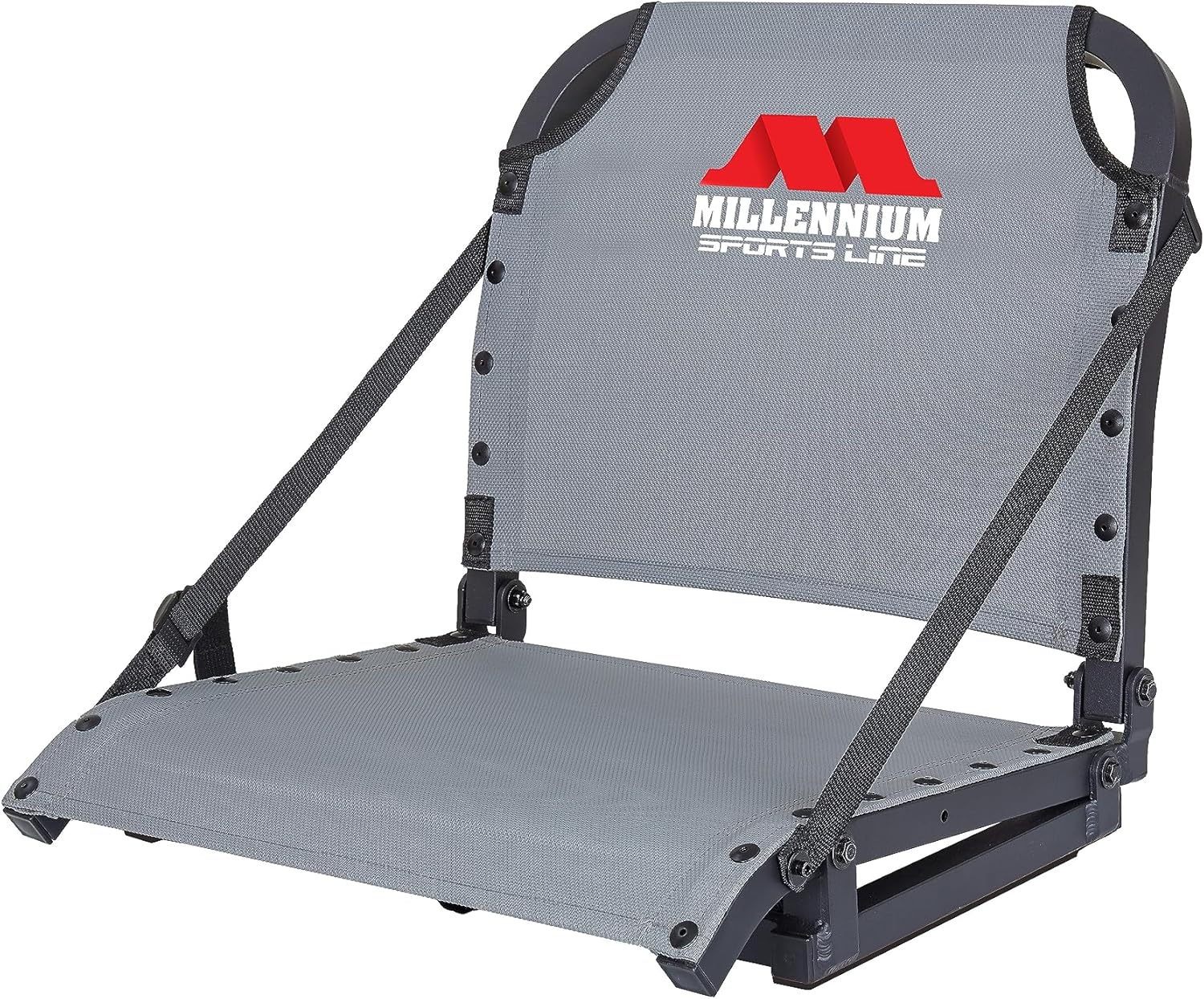 Millennium Sportsline Stadium Seat With Patented Comfortmax Seat Fabric Perfecct for Football, Baseball, Soccer, Tennis Fits Virtually Any Bleacher - Red