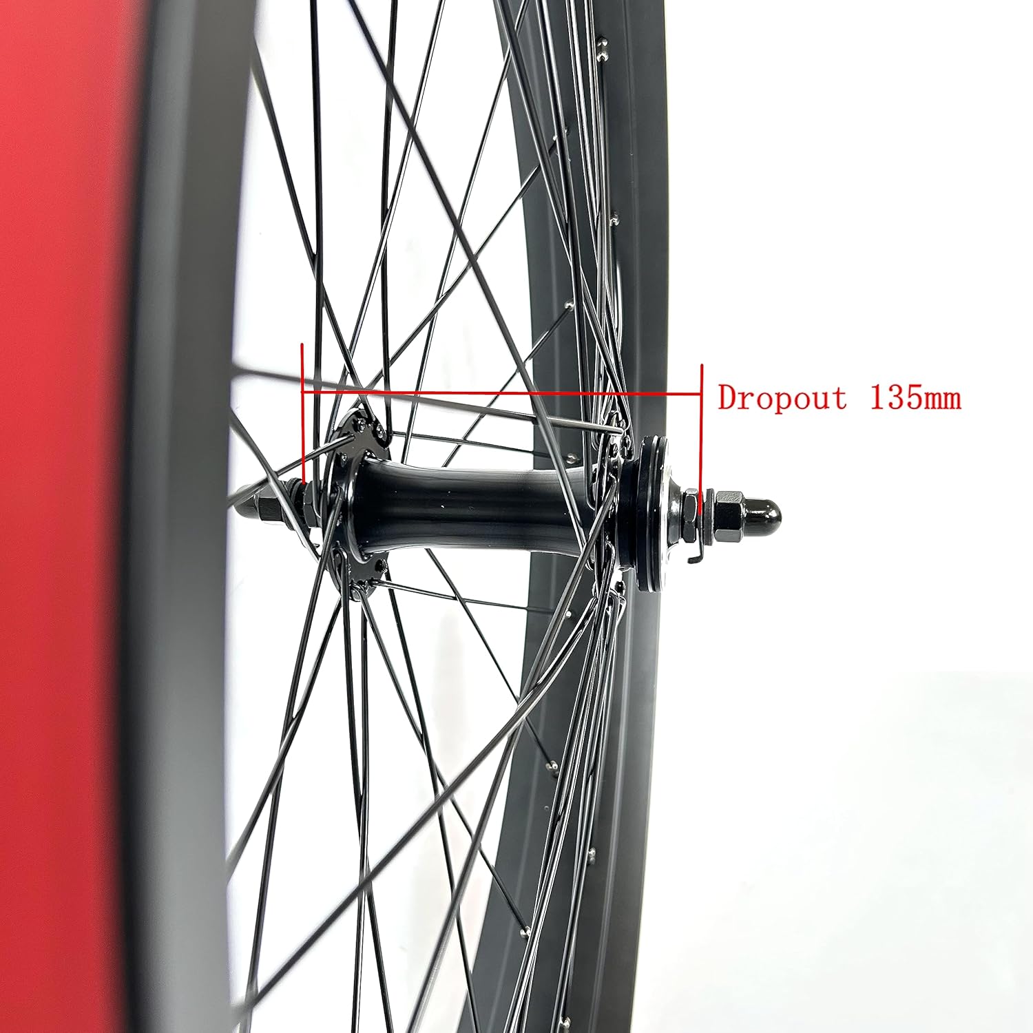 26x4.0 Front Fat Bike Wheel Bolt On Snow Bicycle 26 Inch Double Wall Bearing Hub 36x12G Thicker Spokes 135mm Dropout Disc Brake Electric Fatbike Front Rim Set