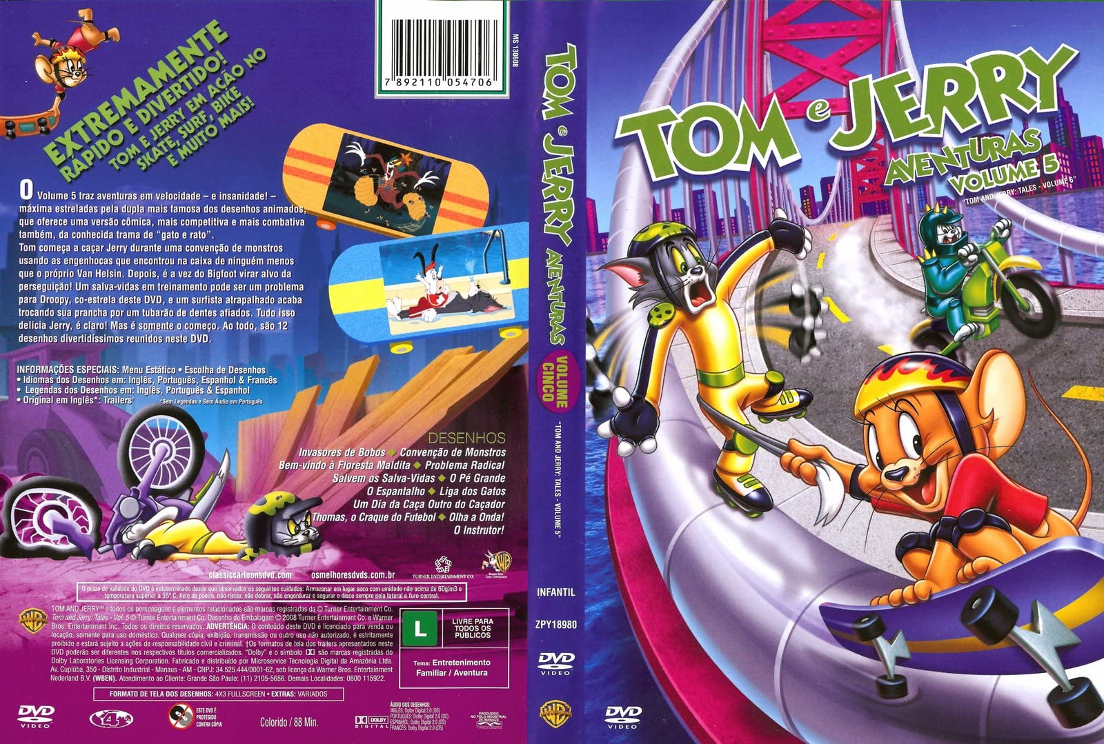 TOM E JERRY AVENTURAS VOL 5 DVD | Amazon.com.br