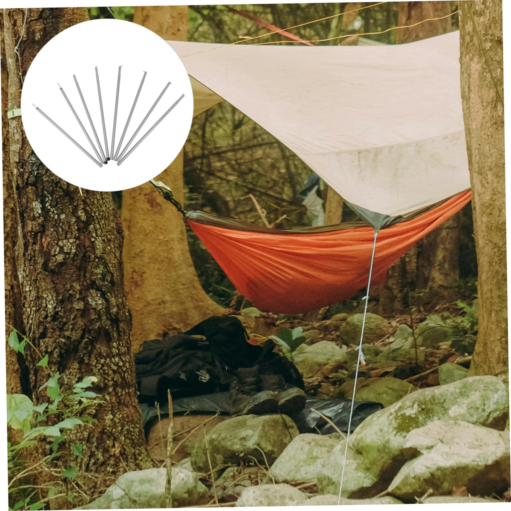 Abaodam Kit de Remplacement de Poteaux de Réglables pour Camping Activités de Plein Air Poteaux de Support pour Abri Fabriqués Stable