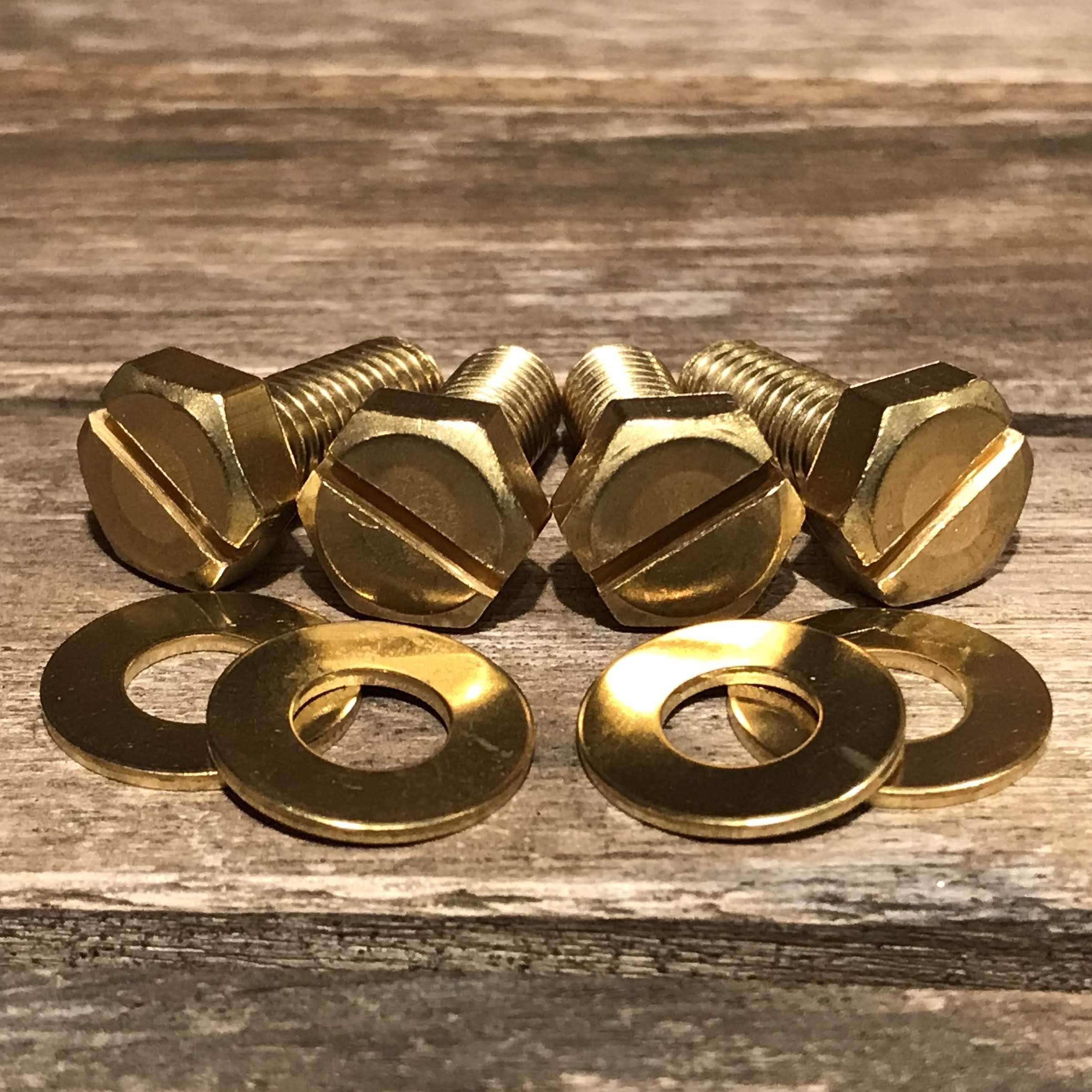 Amazon | 真鍮製 －六角ボルト 4本セット ナンバーボルト | 六角