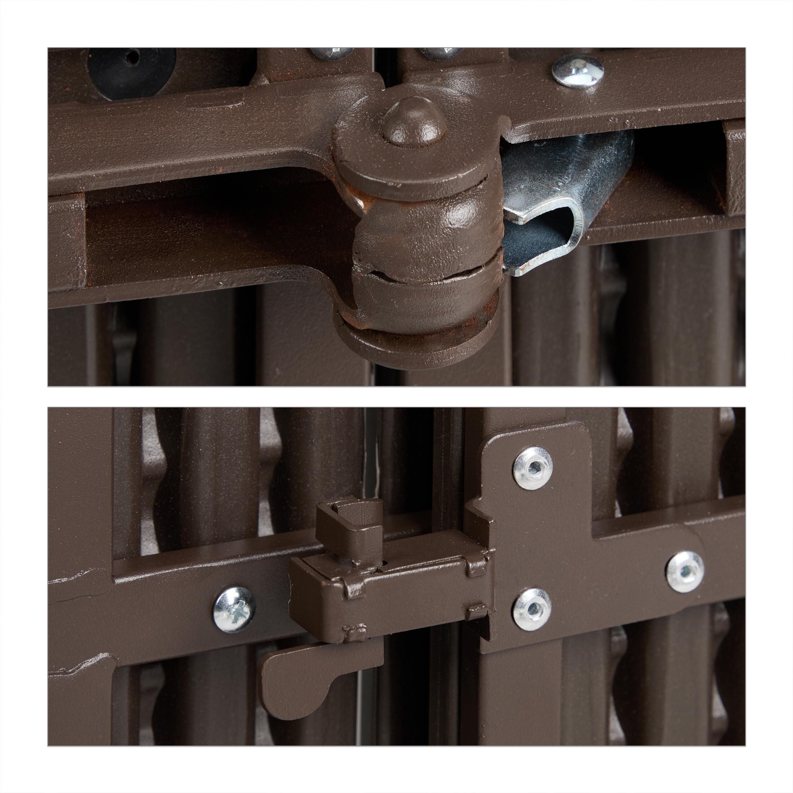 Relaxdays Tavolo Pieghevole da Giardino Allungabile 166-215 cm Plastica Acciaio 8 Persone Marrone