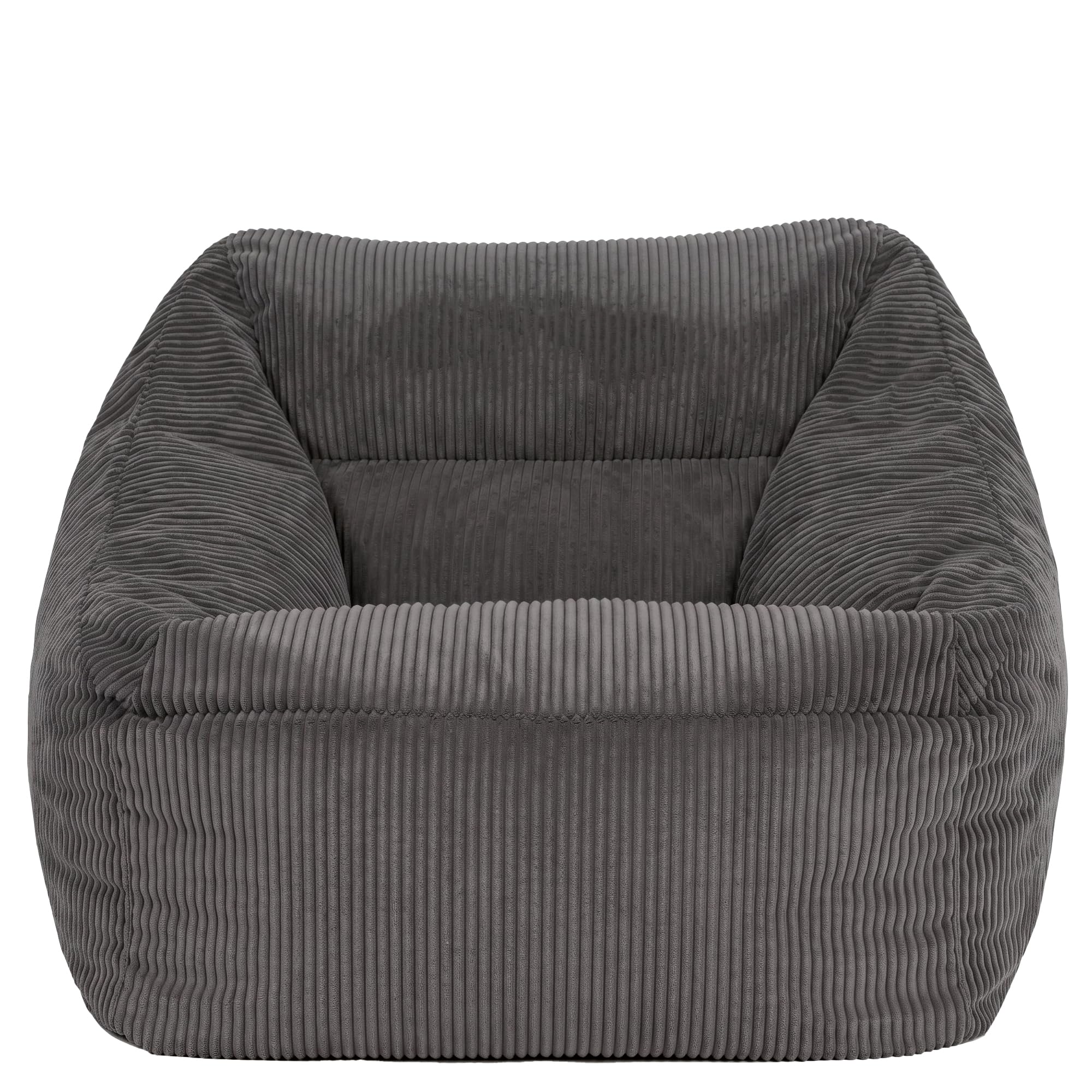 icon Natalia Cord Bean Bag Chair with Filling Included, Grey