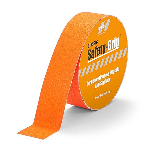 Miniatura 11 de Heskins LLC Cinta antideslizante de agarre de seguridad estándar naranja (4 "x 60 pies)