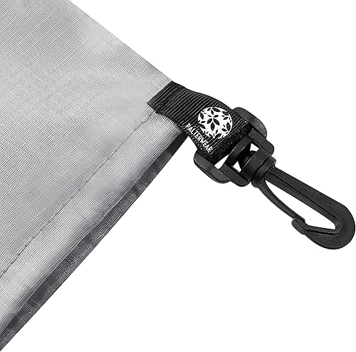 Miniatura 7 de Bolsa con cordón, bolsa de cincha y bolsa con clip para viajes, armario, al aire libre, juego de 5 (gris, 6 x 8 pulgadas)