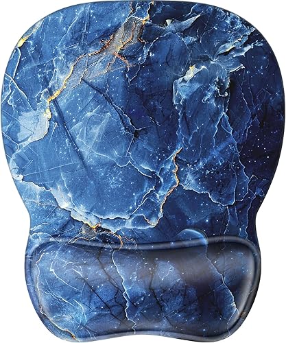 Miniatura 37 de MROCO Alfombrilla ergonómica para mouse con reposamuñecas de gel, cómoda alfombrilla de mouse con superficie de soporte de muñeca suave y base