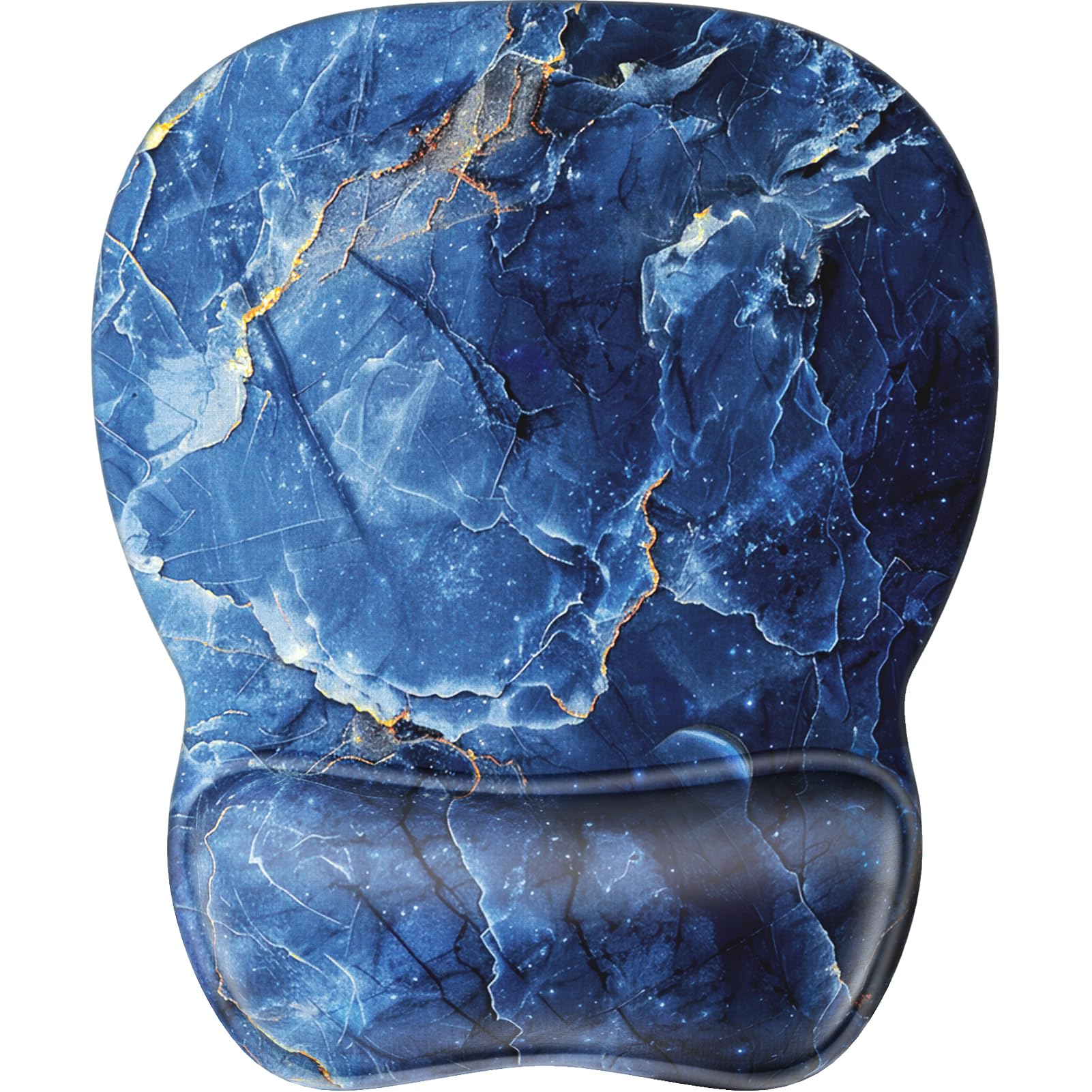 MROCO Ergonomic Mouse Pad with Gel Wrist Rest, Comfortable Mousepad with Smooth Wrist Support Surface and Non-Slip PU Base for Pain Relief, Computer, Laptop, Office & Home, 9.4 x 8.1 in, Ocean Marble