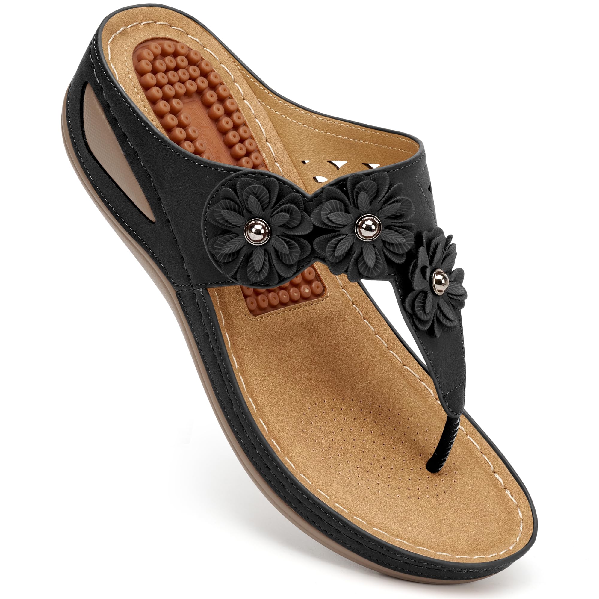 FUDYNMALC Sandals for Women Wedge Shoes: Summer All-Day Comfort Flip Flops 2026 Dressy Platform Footwear for Casual Walking