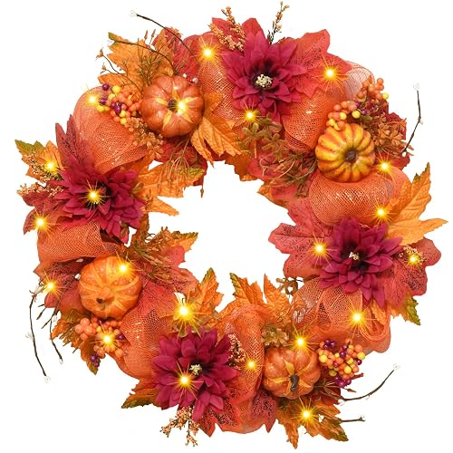 Fall Decorations for Home - 20 Inch Fall Wreaths for