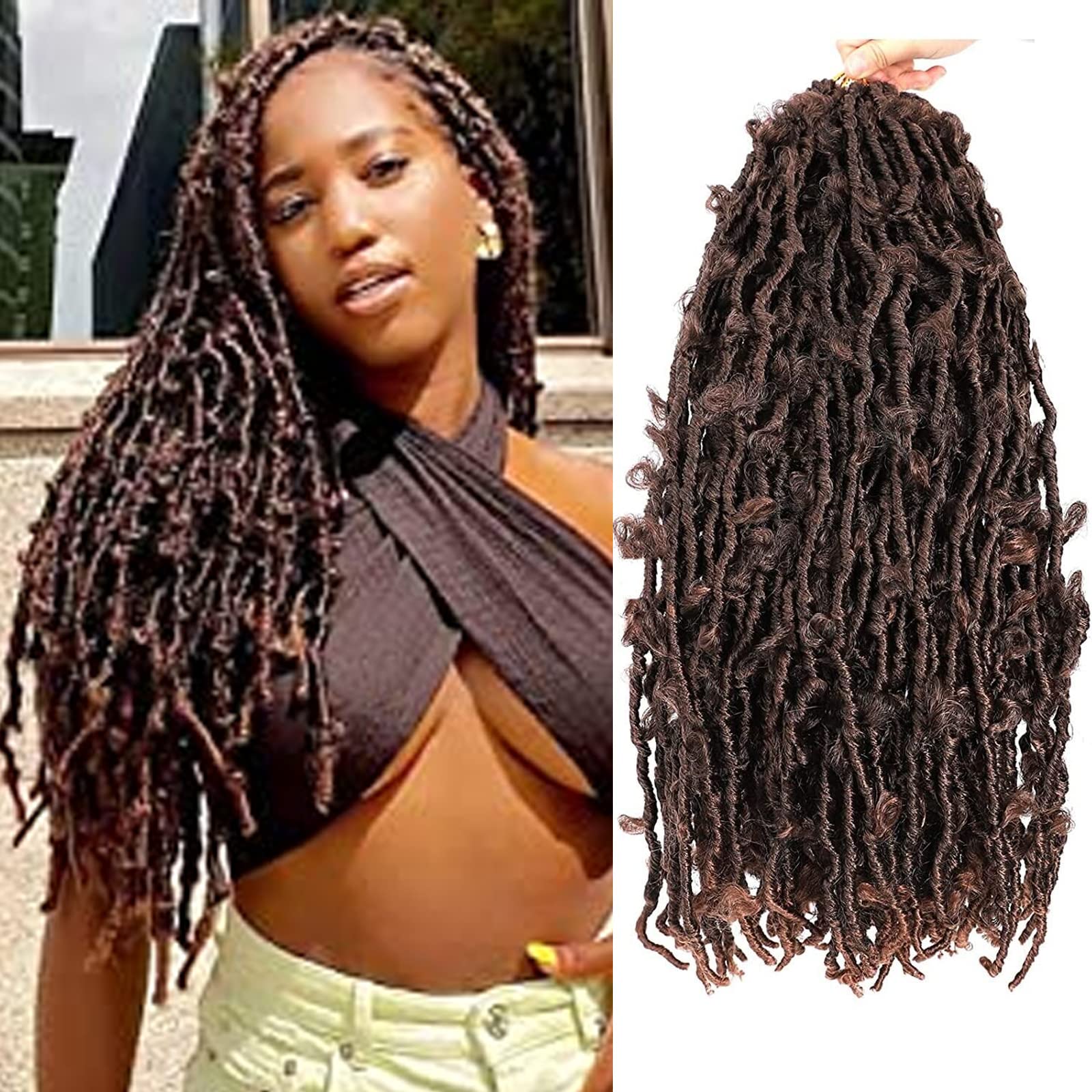 Buy Lihui Butterfly Locs Crochet Hair 18 Inch Distressed Locs Crochet