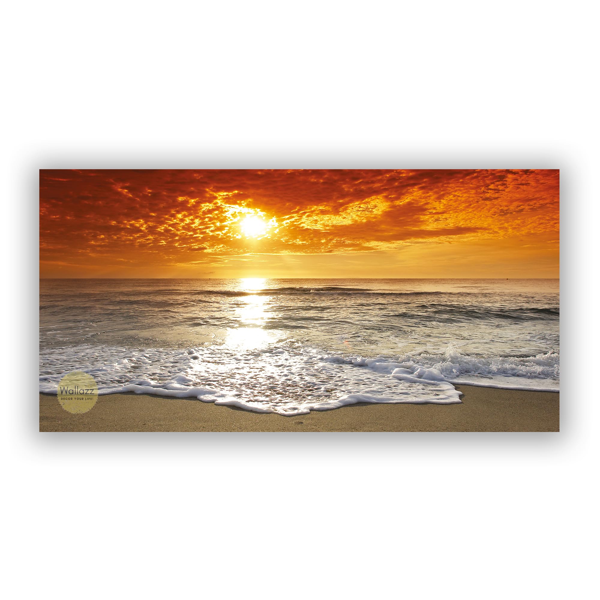 Wallazz Quadri Moderni Soggiorno Mare, Tramonto, Spiaggia, Thailandia - 100% Made in Italy - Stampa HD su Tela Canvas - Quadro Camera da Letto - Qualità Artigianale - 70x140cm