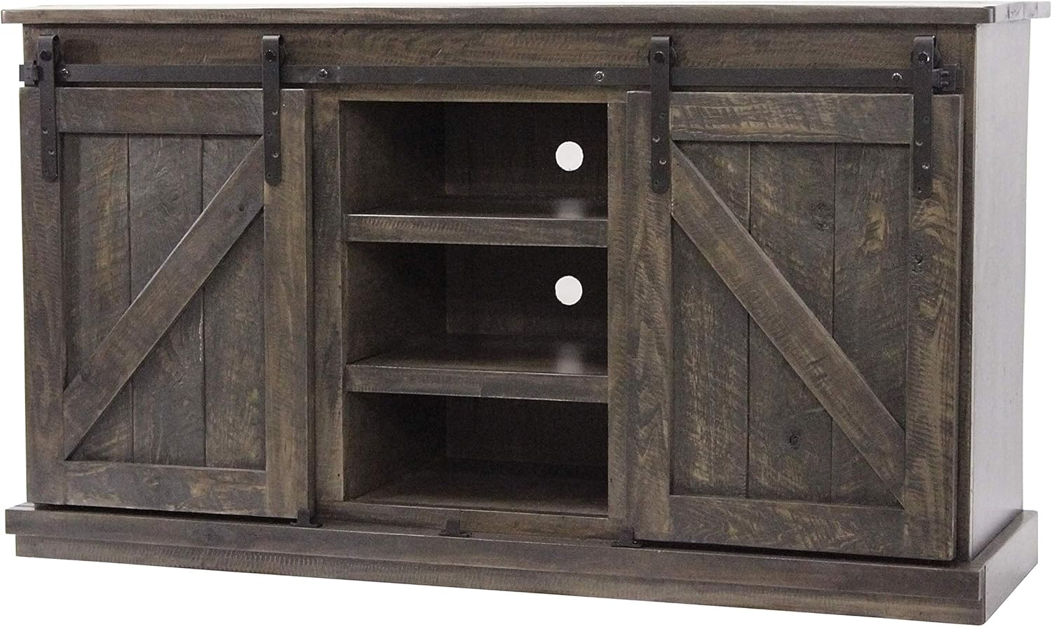 American Heartland MFG. Rustic 57" Quaint TV Stand, Rustic Driftwood