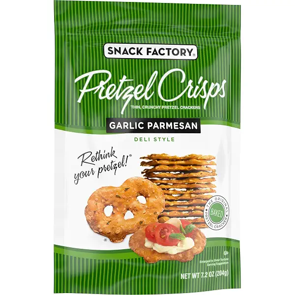 Snack Factory Garlic Parmesan Pretzel Crisps, 7.2 OZ Resealable Bag (Pack of 2) 8