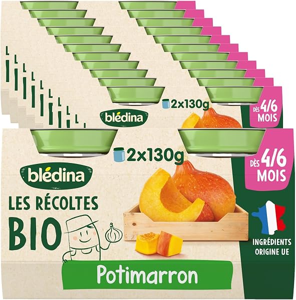 Blédina - Les Récoltes Bio - 24 petits pots pour bébé - Petits Pois dès 4/6 mois (Pack de 12x2 pots) - 2